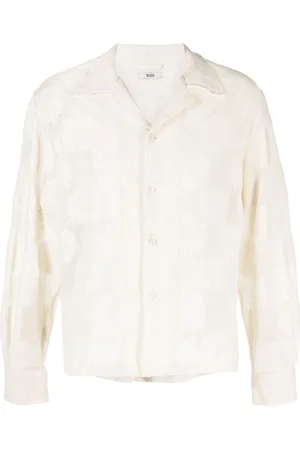 BODE Sunflower long-sleeve lace shirt