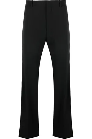 OFF-WHITE Logo-embroidered straight-leg trousers
