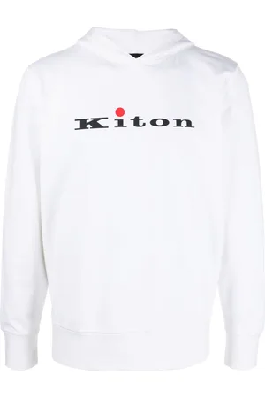 Kiton Logo-print cotton hoodie