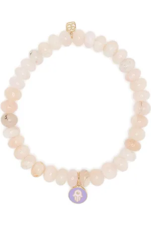 Sydney Evan 14kt yellow gold and diamond morganite bracelet
