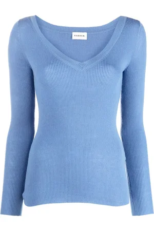 P.A.R.O.S.H. V-neck ribbed wool jumper