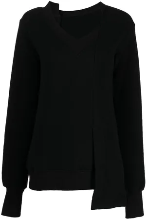 YOHJI YAMAMOTO Asymmetric V-neck sweatshirt