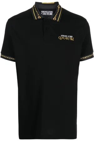 VERSACE Chain-link polo shirt