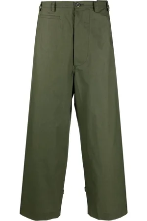 Kenzo Mid-rise wide-leg cotton trousers