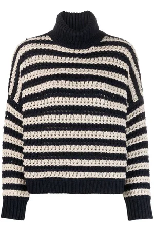 Brunello Cucinelli Stripe-print turtleneck jumper