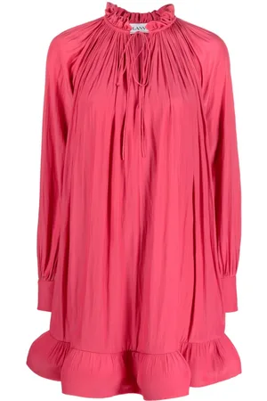 Lanvin Ruffled pleated mini dress