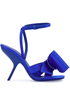 Salvatore Ferragamo Asymmetric-bow satin sandals