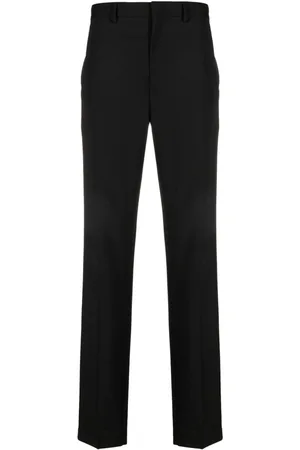 Prada Logo-appliqué straight-leg trousers