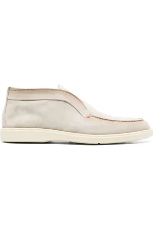santoni Tonal-stitching leather boots
