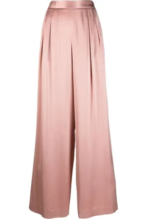 Fabiana Filippi Pleated wide-leg satin trousers