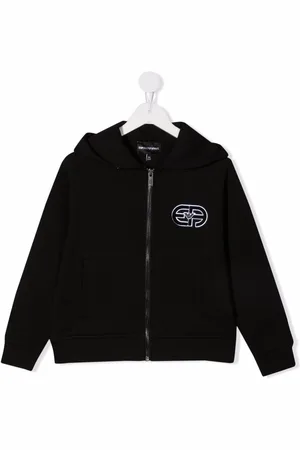 Emporio Armani Logo patch zip-up hoodie