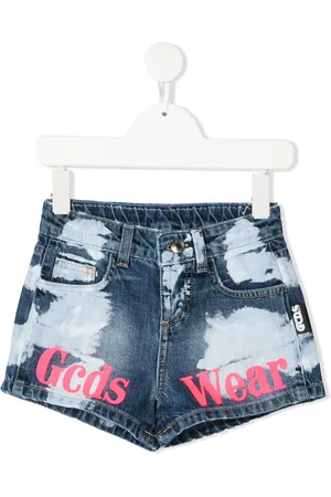 GCDS Painted denim shorts