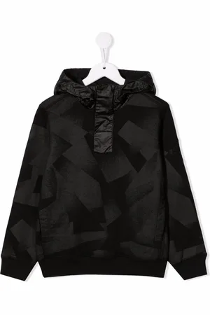 Stone Island Geometric-print cotton hoodie