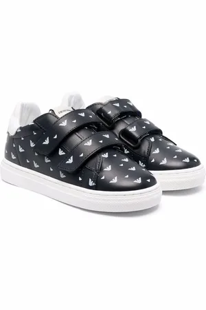 Emporio Armani Logo-print touch-strap sneakers