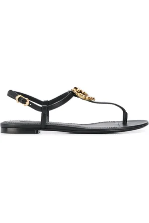 Dolce & Gabbana Devotion leather thong sandals