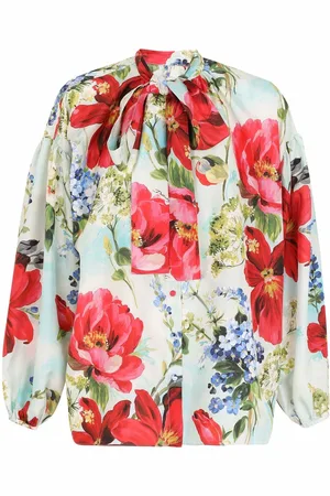 Dolce & Gabbana Floral-print silk shirt