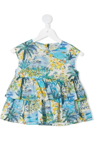 Il gufo Graphic-print top