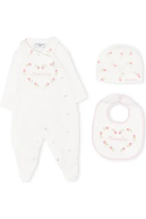 MONNALISA Rose-print babygrow set