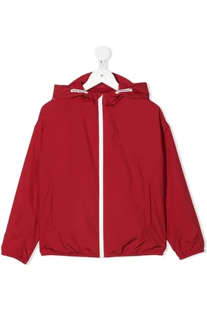 Emporio Armani TEEN logo print zip hooded jacket