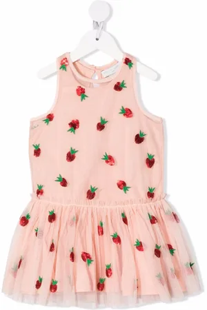 Stella McCartney Strawberry-embroidered tulle dress