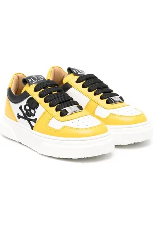 Philipp Plein Skull embroidery lace-up sneakers