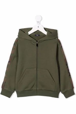 Il gufo Camouflage-trimmed hoodie