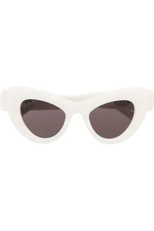 Balenciaga Cat-eye logo-print sunglasses