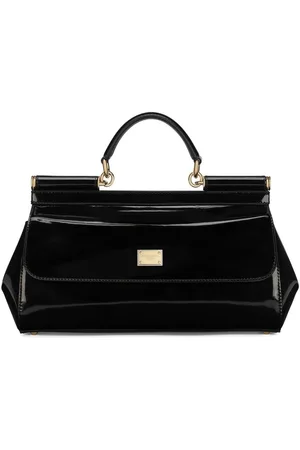 Dolce & Gabbana Elongated Sicily patent leather top-handle bag