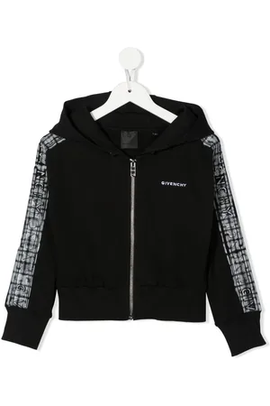 Givenchy Embroidered-logo zip-up hoodie