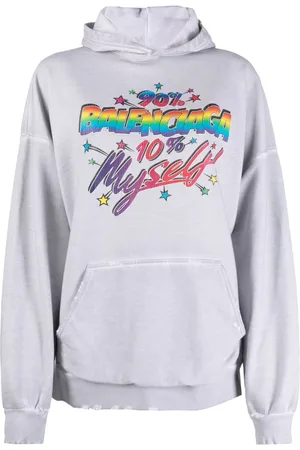 Balenciaga 90/10 logo-print hoodie