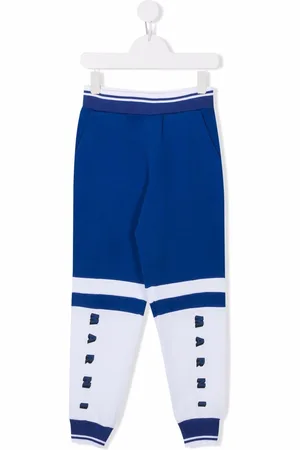 Marni Colour-block logo-print trousers
