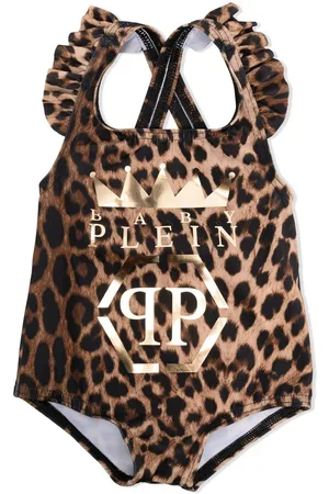 Philipp Plein Leopard-print logo swimsuit