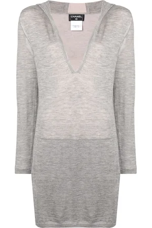 CHANEL Hooded long sweater