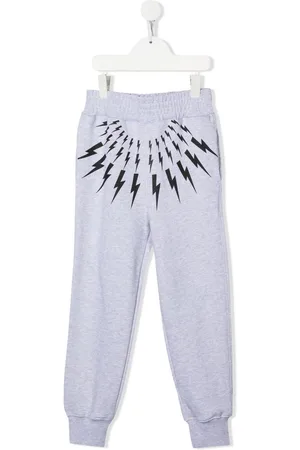 Neil Barrett Fair Isle Thunderbolt print joggers