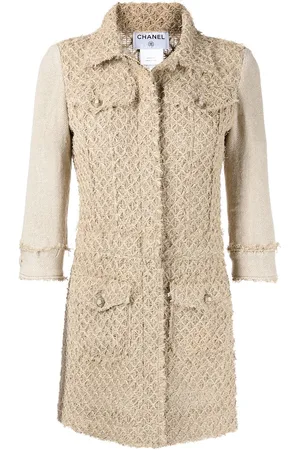 CHANEL 2010 contrasting sleeves tweed jacket