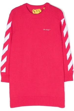 OFF-WHITE Arrows-print long-sleeved T-shirt dress