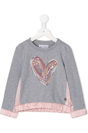 Simonetta Embellished heart sweatshirt