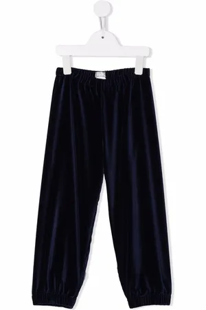 Il gufo Velvet-effect track pants