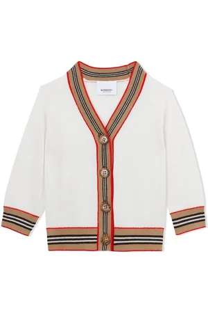 Burberry Icon Stripe-trim wool cardigan