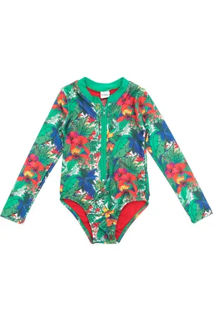 AMIR SLAMA Printed long sleeves swimsuit