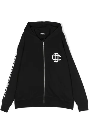 Dsquared2 TEEN logo-print zip-up hoodie