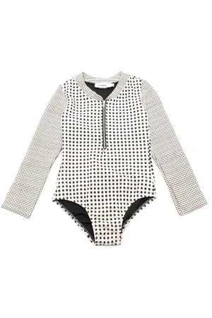 AMIR SLAMA Spot-print long-sleeve swimsuit
