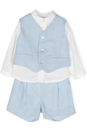 Mimilù Shirt waistcoat linen trouser set
