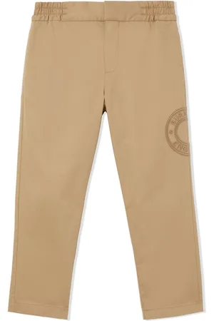 Burberry Logo graphic cotton twill trousers