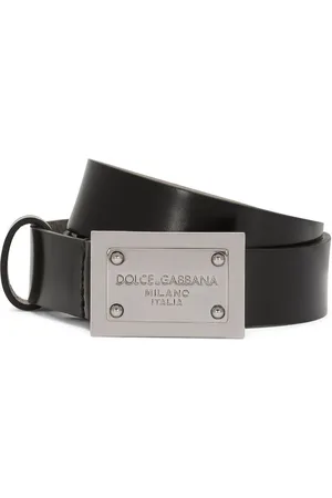 Dolce & Gabbana Logo-tag leather belt