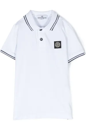 Stone Island Compass-patch tipped polo shirt