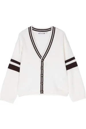 BONPOINT Corbin stripe-trim cardigan