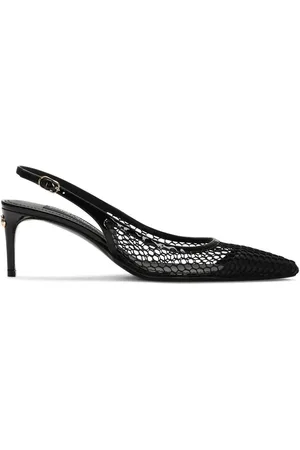 Dolce & Gabbana Fishnet-detail pointed-toe pumps