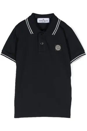 Stone Island Compass-patch tipped polo shirt
