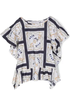 MONNALISA Abstract-print cotton blouse